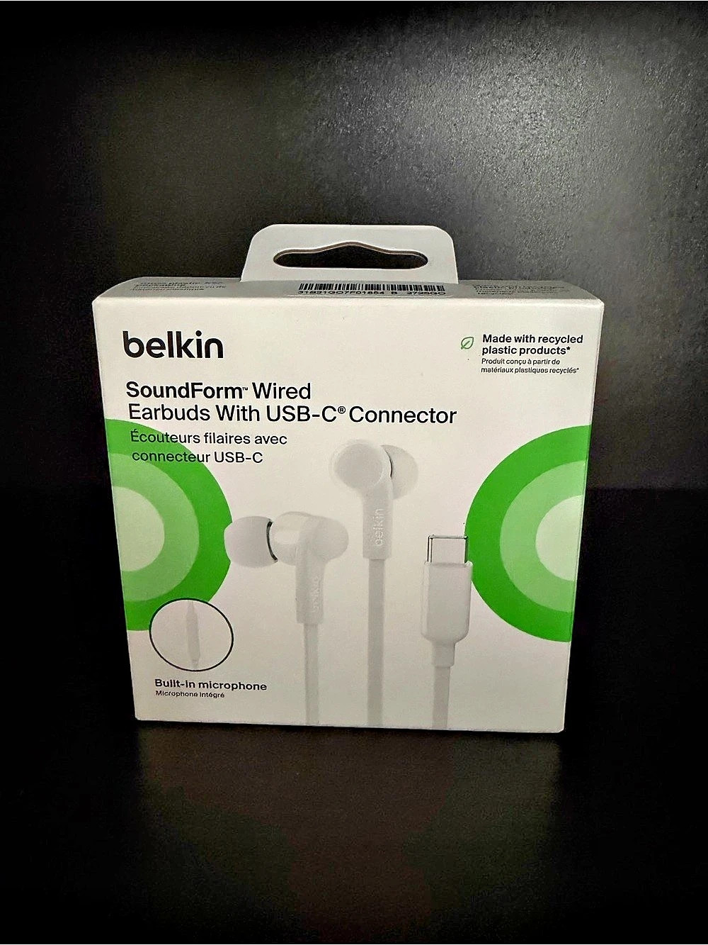 Belkin SoundForm Wired Earbuds with USB-C Connector White USB-C Earbuds NWT